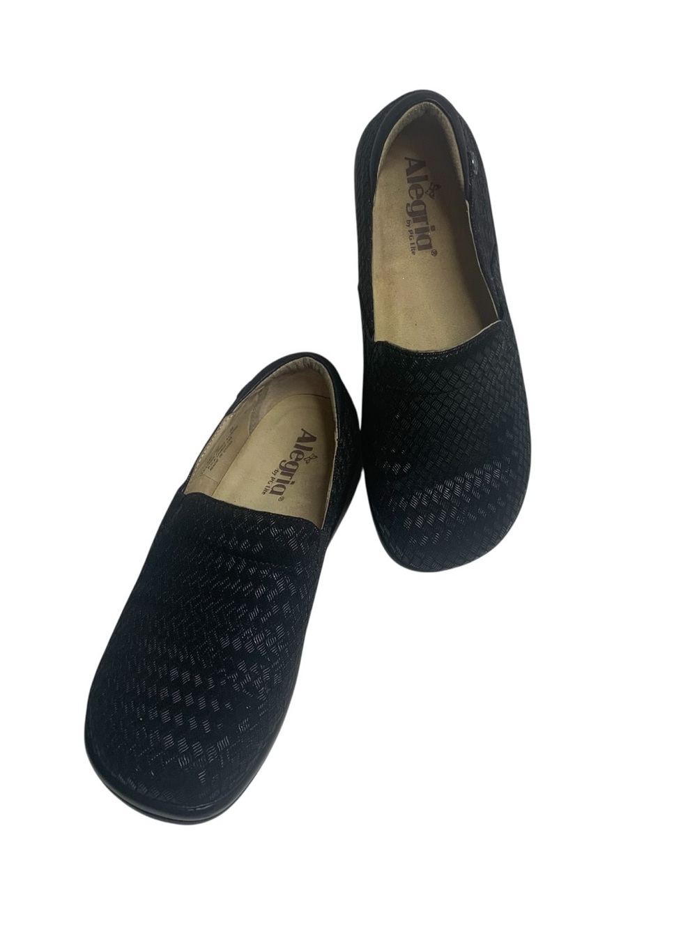 Alegria Keli Black Diamond Waverly Leather Slip On Clogs Shoes Size 9/39 - EUC